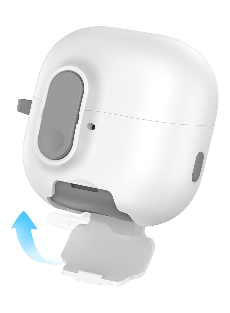 Adando Modern Lock Case for HUAWEI FreeClip 2 Cover, Mil-Rugged Protection with Secure Lock Shockproof Protective Case Cover for HUAWEI FreeClip 2 2025 (White) - Image 5